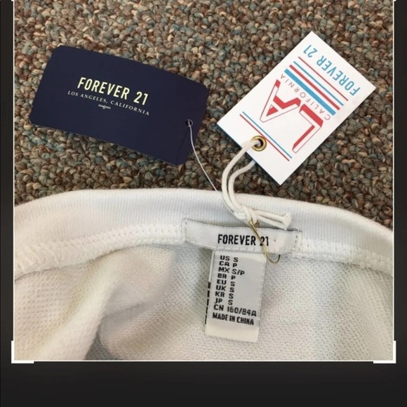 NWT Forever 21 Long Sleeve Cotton Cropped Sweatshirt - Picture 5 of 7